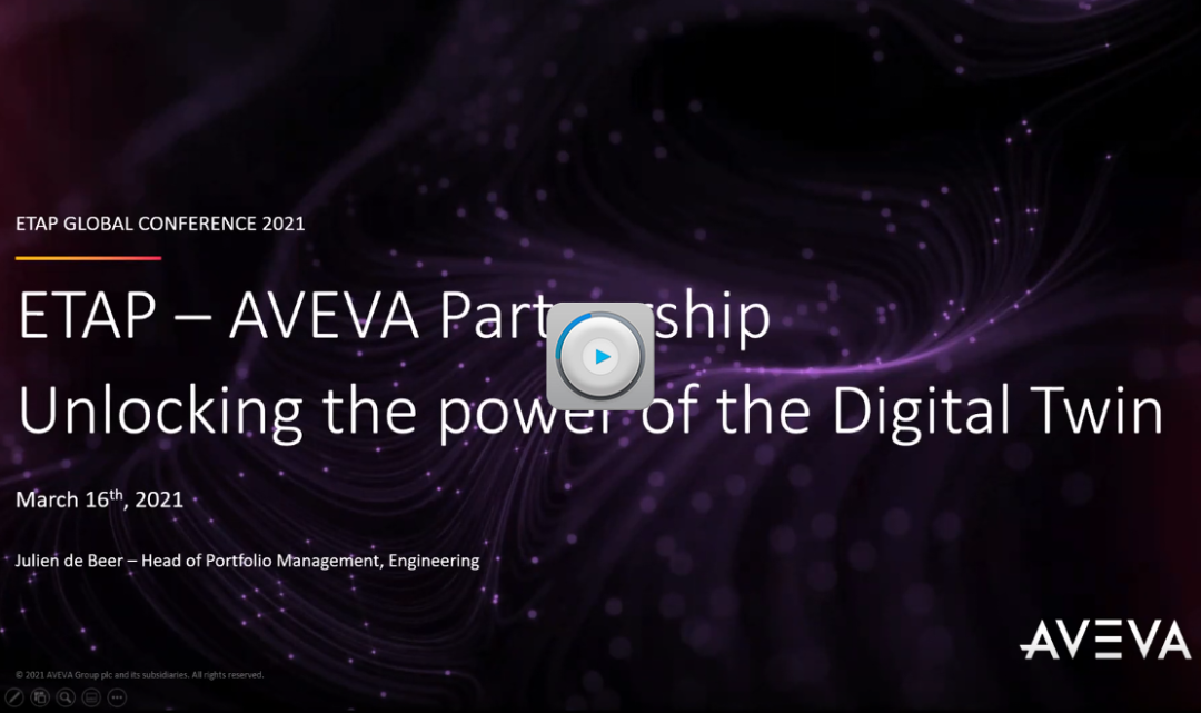 ETAP–AVEVA合作开启数字孪生的力量
